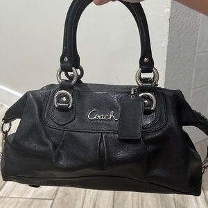 Coach Black Leather Satchel